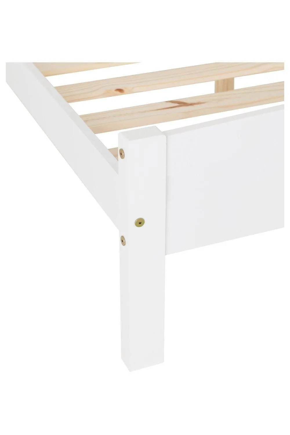 Seconique Amber 4'6" Double Bed in White 4