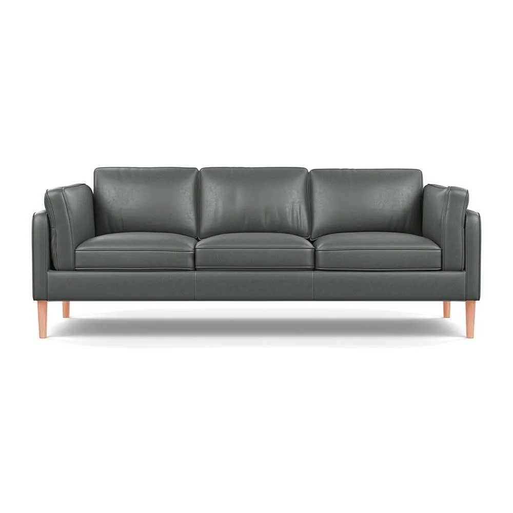 Heal's Sonno 4 Str Sofa Daino Leather Steel 004 Natural Feet 1