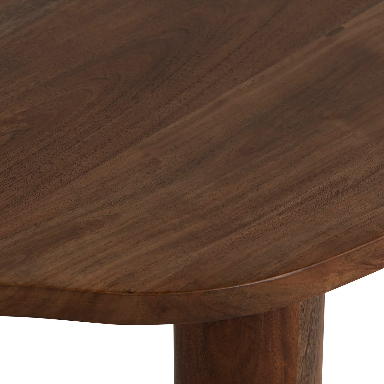 Canova Organic Shape Coffee Table, Round, Acacia Wood | Barker & Stonehouse 6