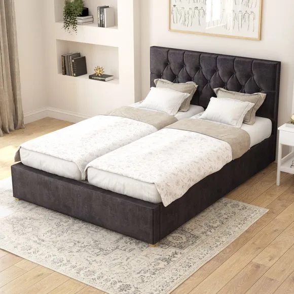 Olivier Plush Velvet Adjustable Bed