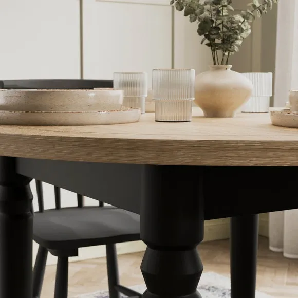 Pip 4-6 Seater Round to Oval Extendable Dining Table 5