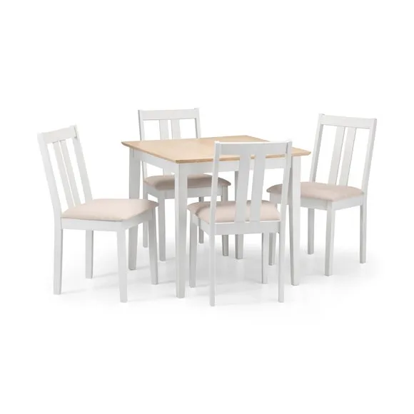 Return - Rufford 4 Seater Two-Tone Dining Table, Ivory 4
