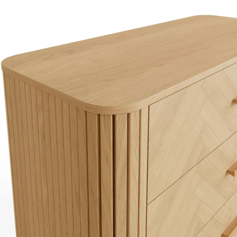 GFW Axel 4 Drawer Chest in Light Oak 6