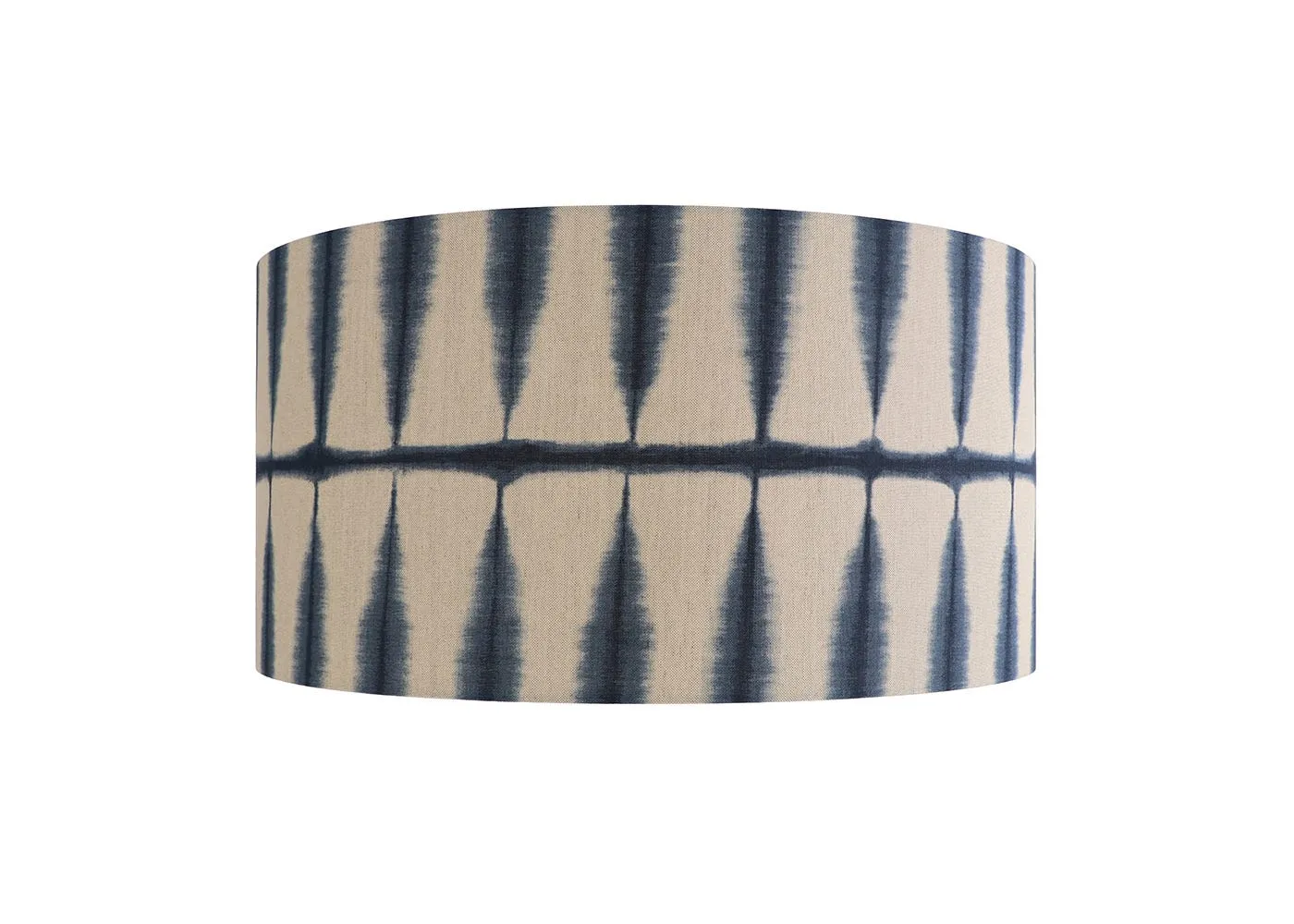 Shropshire Shades Shibori Lampshade Indigo Linen 60 x 30cm