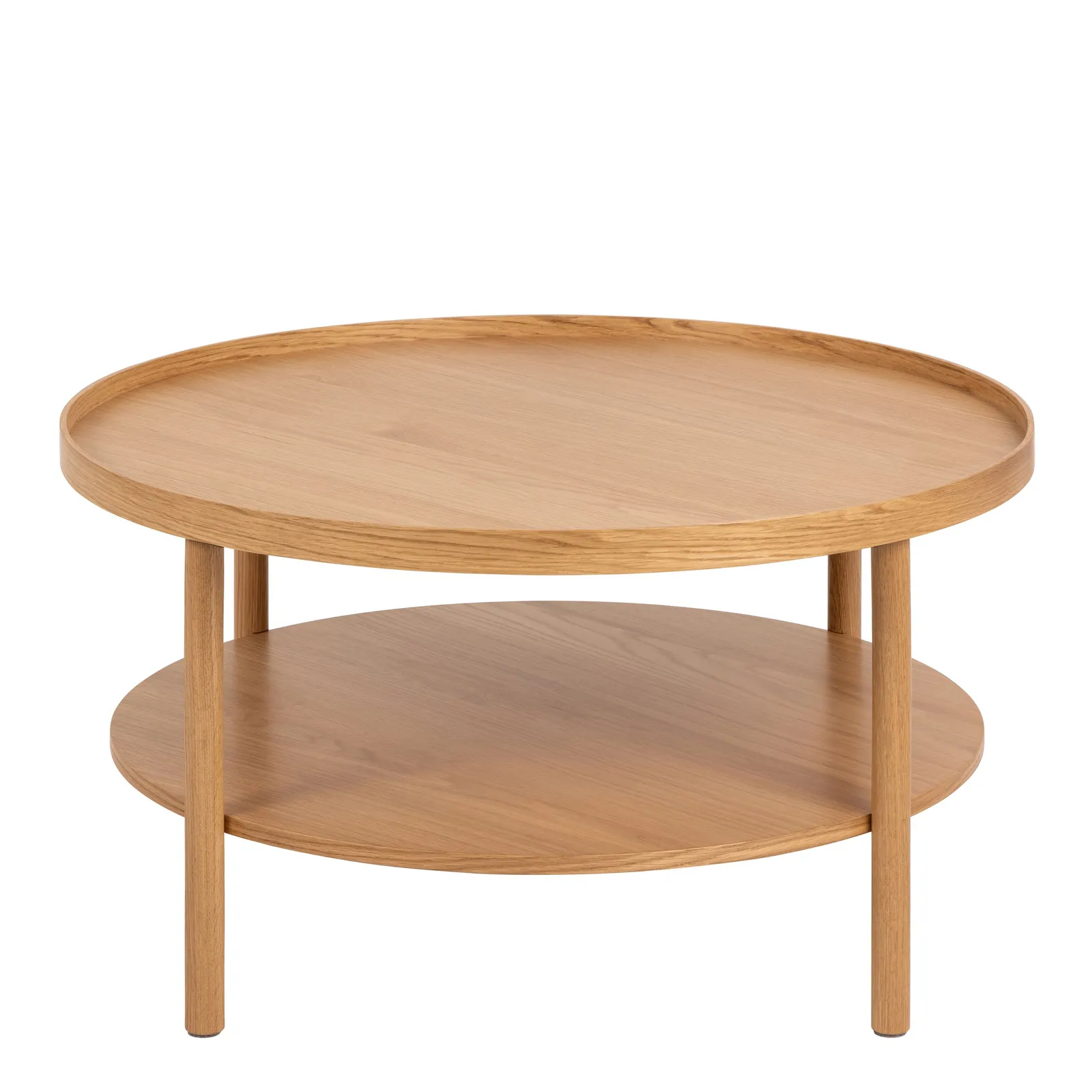 Furniture To Go Banbury Round Coffee Table in Oak 80x42cm in Brown 2