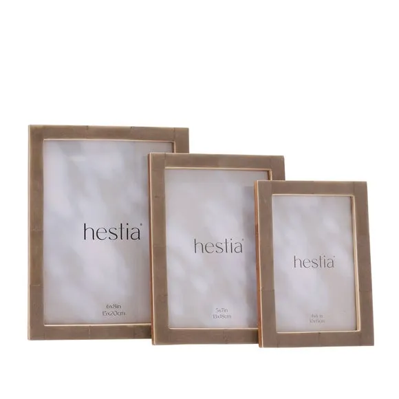 Hestia Grey Thin Stained Bone Effect Photo Frame 4