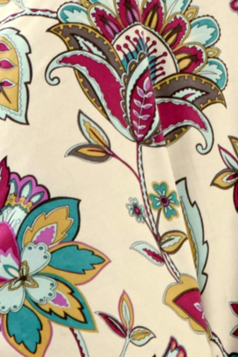 Dreams & Drapes 'Marinelli' Hand Painted Floral Print Duvet Cover Set in Teal 5