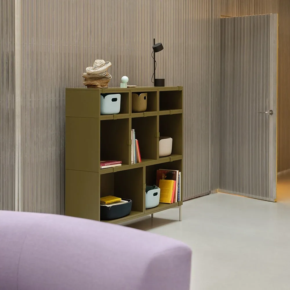 Muuto Stacked Storage System Module Backboard Small Brown Green 4