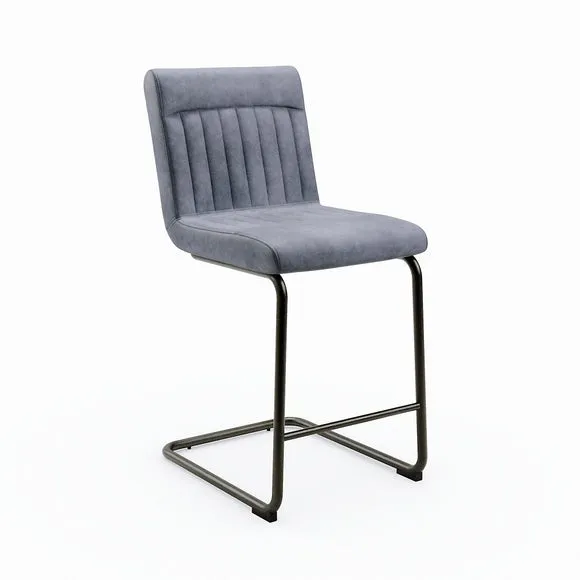 Felix Counter Height Cantilever Bar Stool, Faux Leather 6