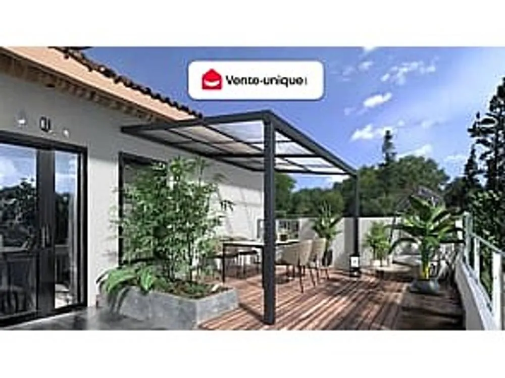 Vente-unique Wall-Mounted Aluminium Pergola With Sliding Roof - 12 M² - Anthracite in Dark Grey 4