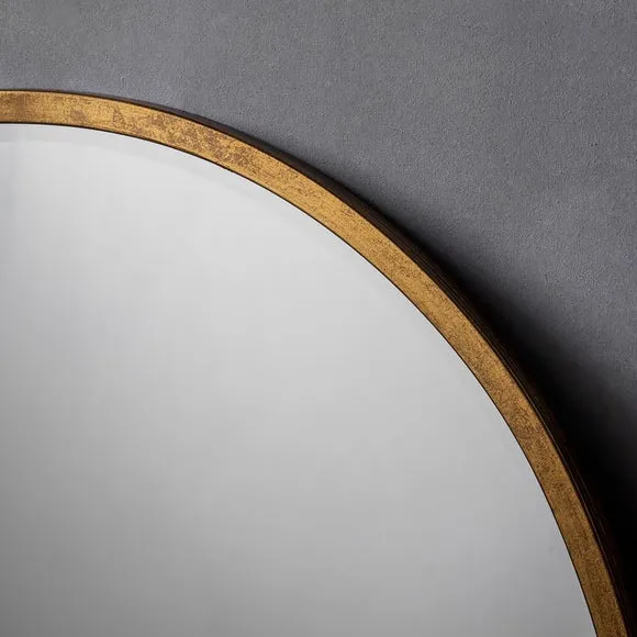 Crossland Grove Biggins Round Antique Gold Wall Mirror - 800 X 800mm, Gold 2