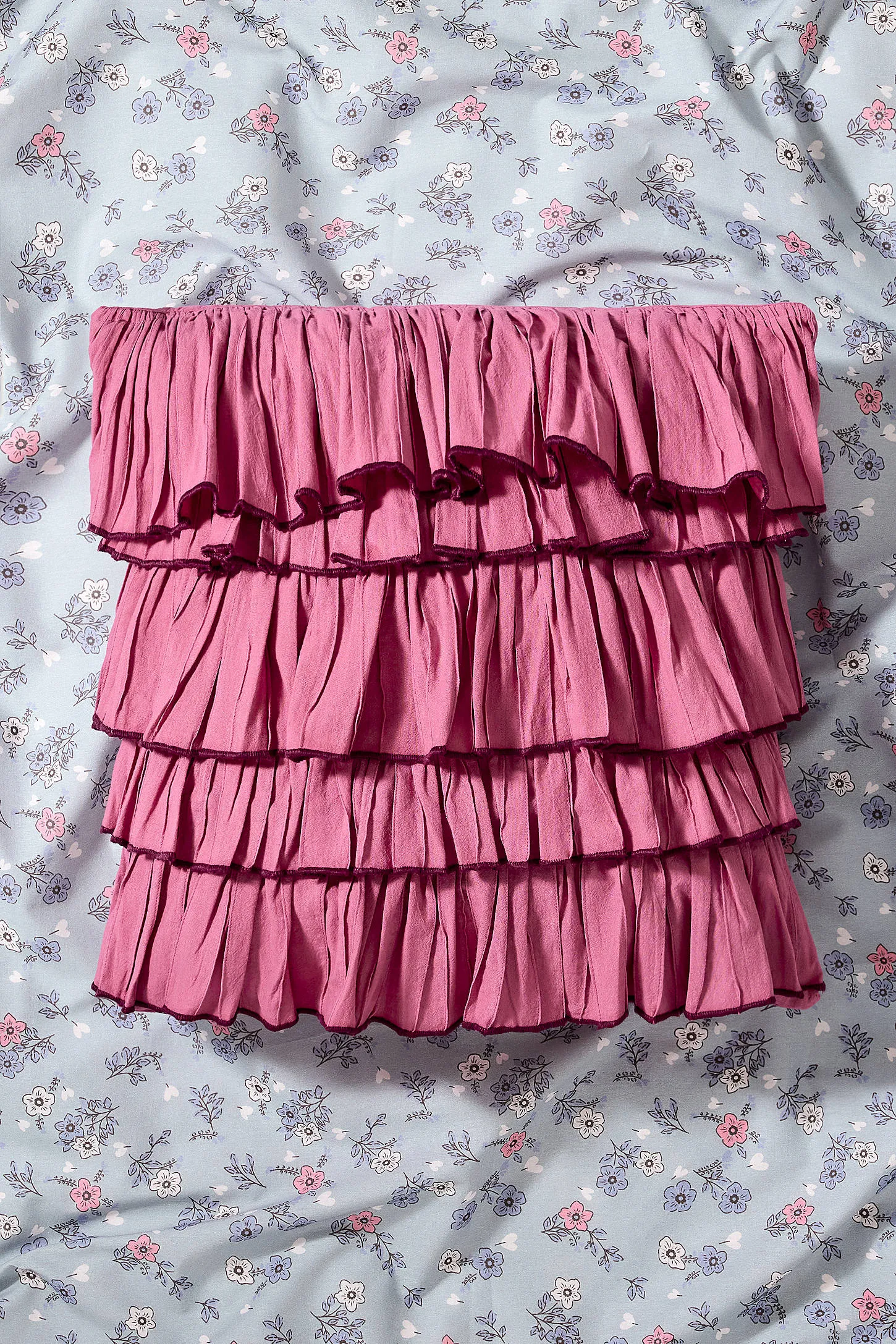 Raspberry Ruffle Cushion ALL