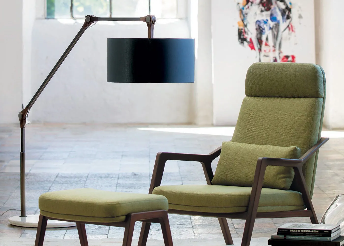 Porada Gary Small Floor Lamp Walnut Marble Base 3