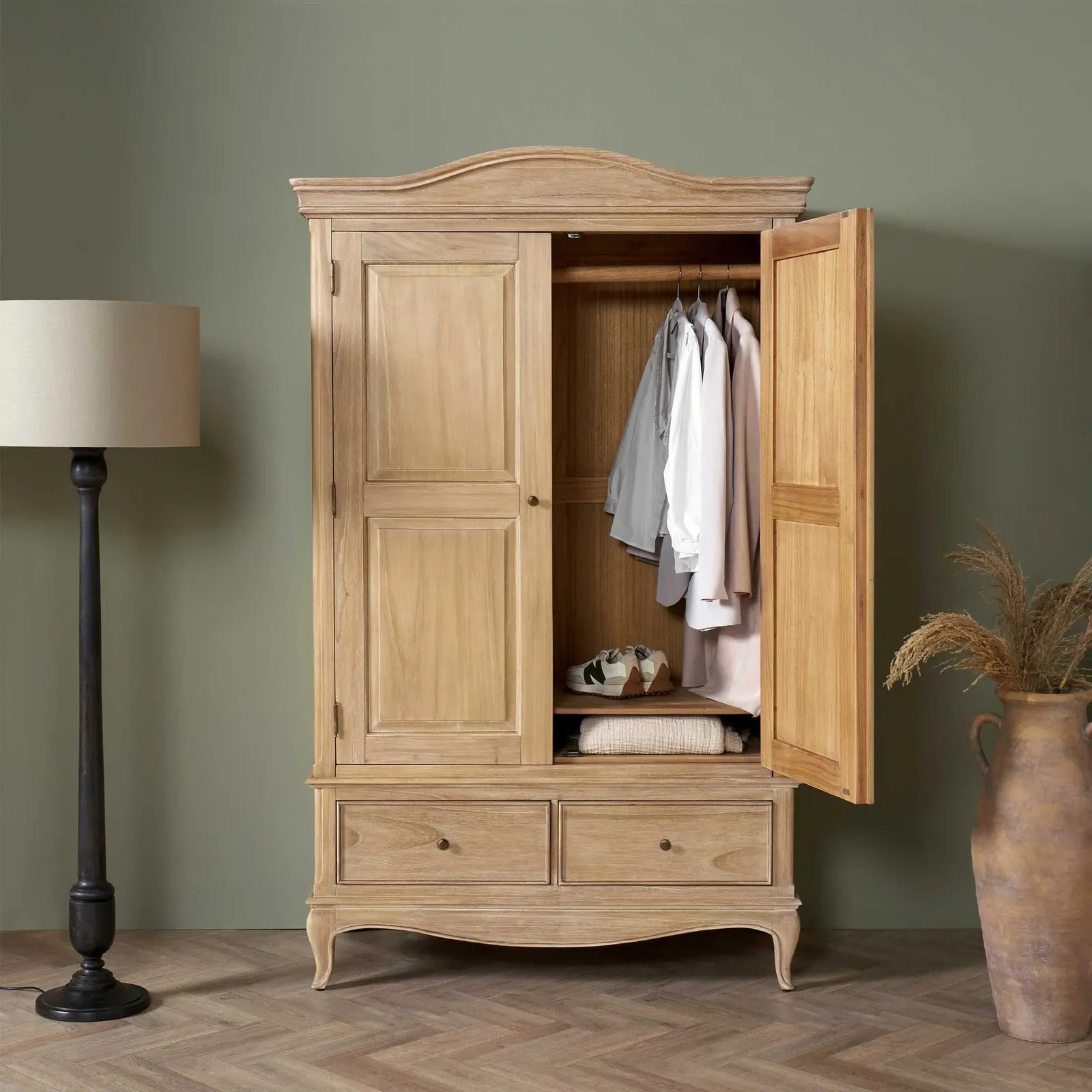 Cecile Double Wardrobe, Neutral Wood | Barker & Stonehouse 2