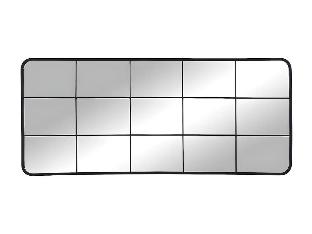 Vente-unique Industrial Metal Window Mirror - L60 X H140 Cm - Black - SCIARA 5
