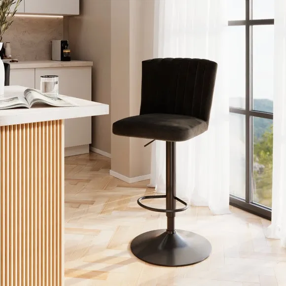 Taylor Gaslift Barstool, Velvet