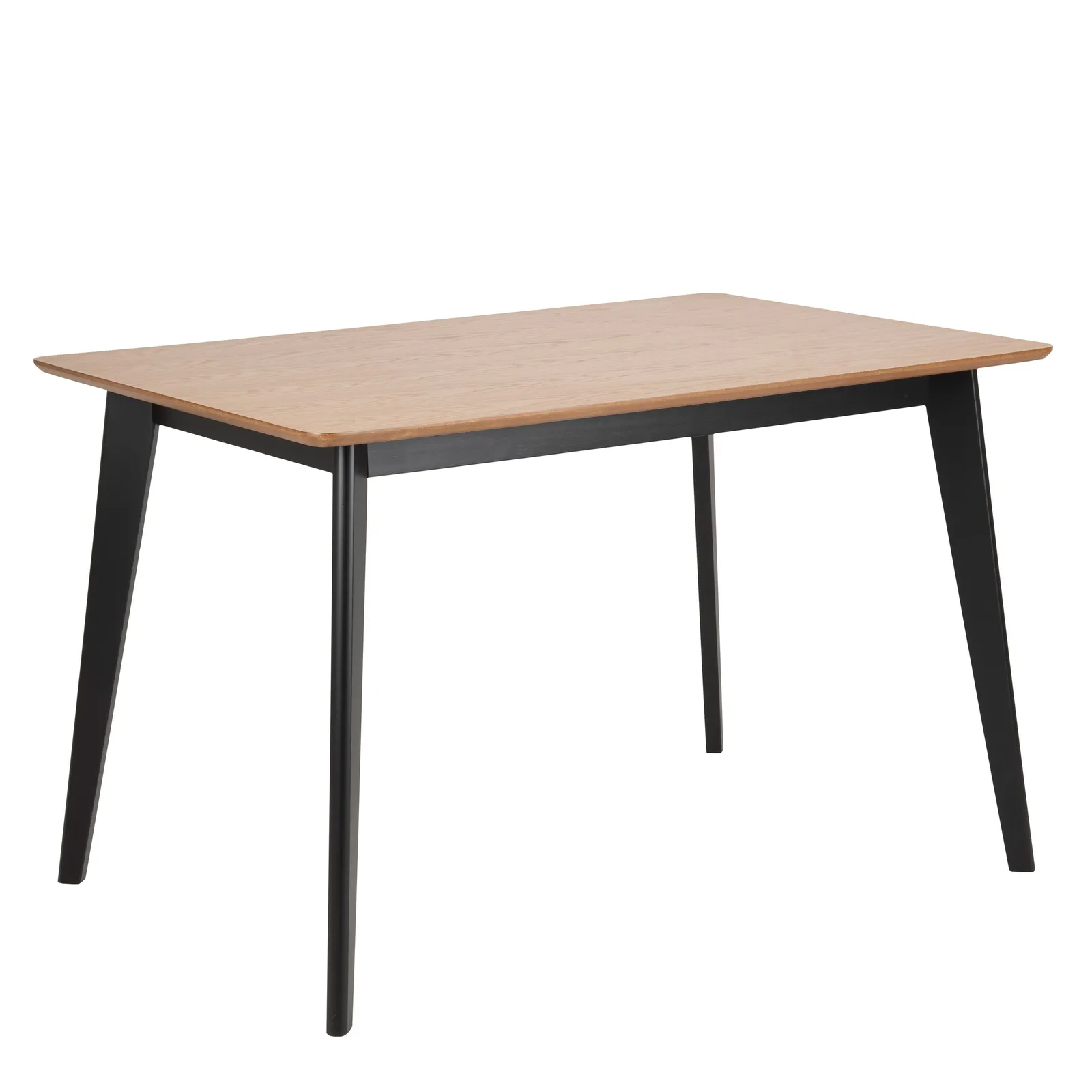Furniture To Go Roxby Dining Table in Oak & Black Included 4 Roxby Dining Chairs in Black & Oak in Brown 2