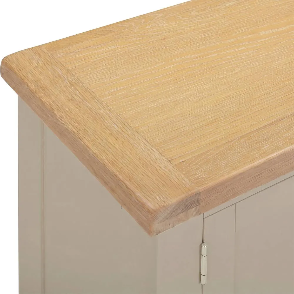 Seconique Windsor Straight Tv Unit (Fully Assembled) - Putty/Oak in Beige 6