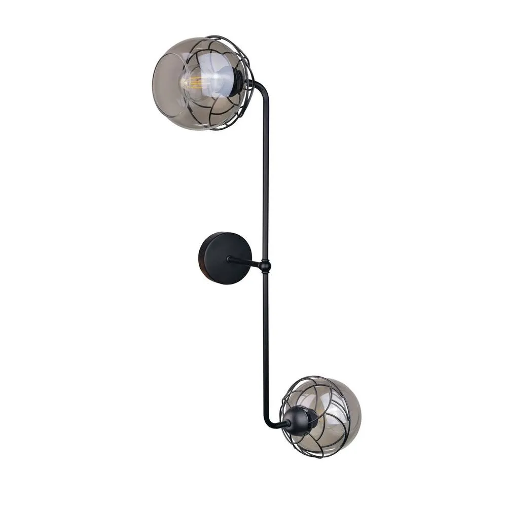 Netlighting Mera Wall Lamp Black 23cm 2x E27