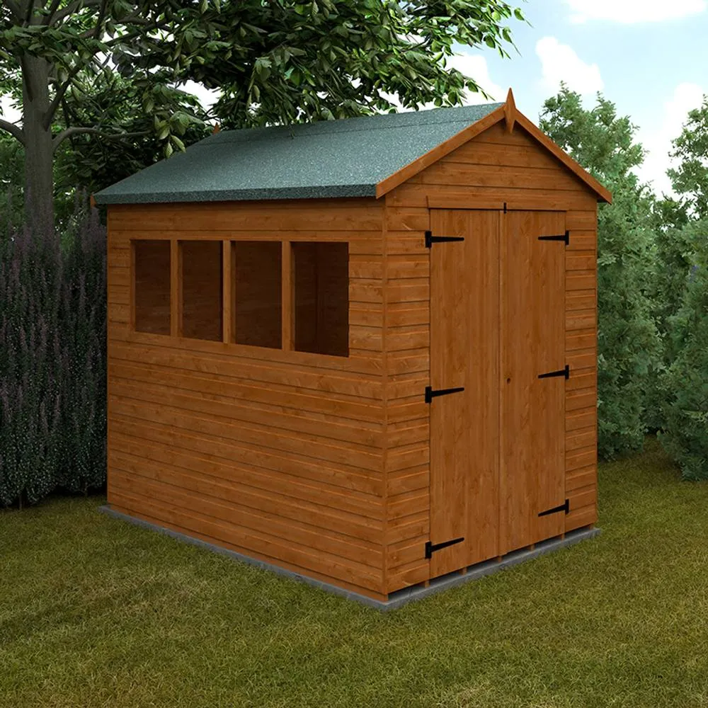Buttercup Farm 8 x 6 Feet Workshop 12mm Shed - L235 x W175 x H240.5 cm in Burnt Orange 2