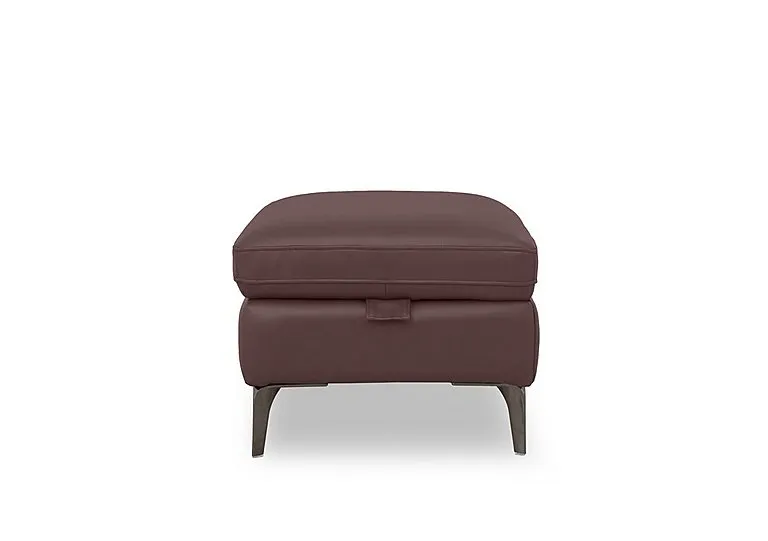 Morgan Leather Storage Footstool