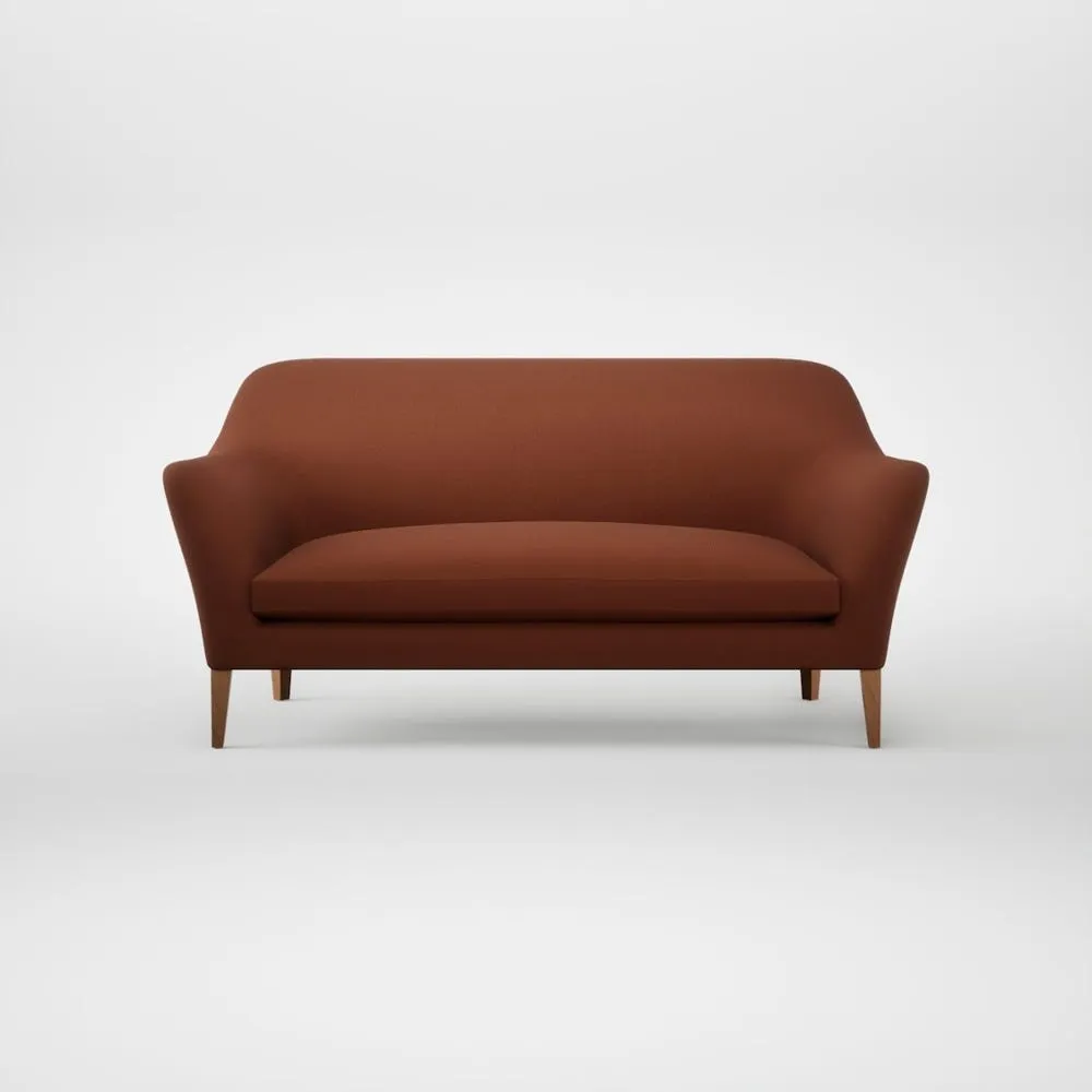Heal's Wallis 3 Seater Sofa Smart Cotton Linen Rust Natural Feet 1