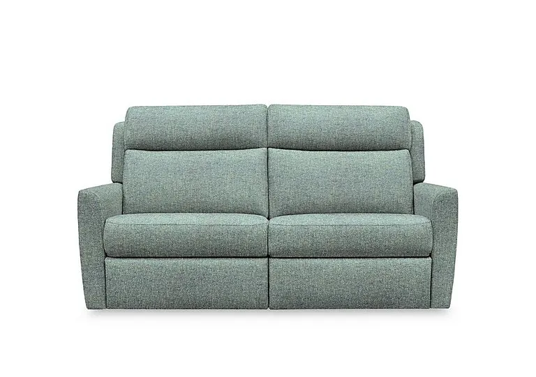 Wren 2 Cushion 3 Seater Fabric Recliner Sofa with Headrests and Power Lumbar - Dapple Kingfisher