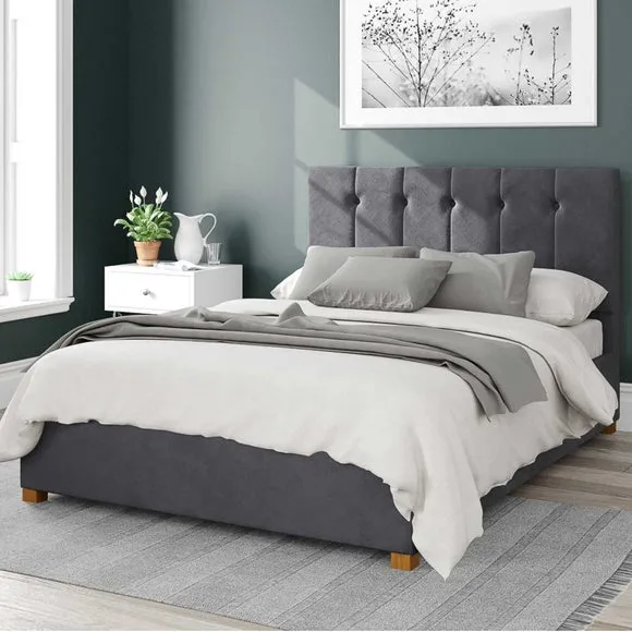 Hepburn Plush Velvet Ottoman Bed Frame 1