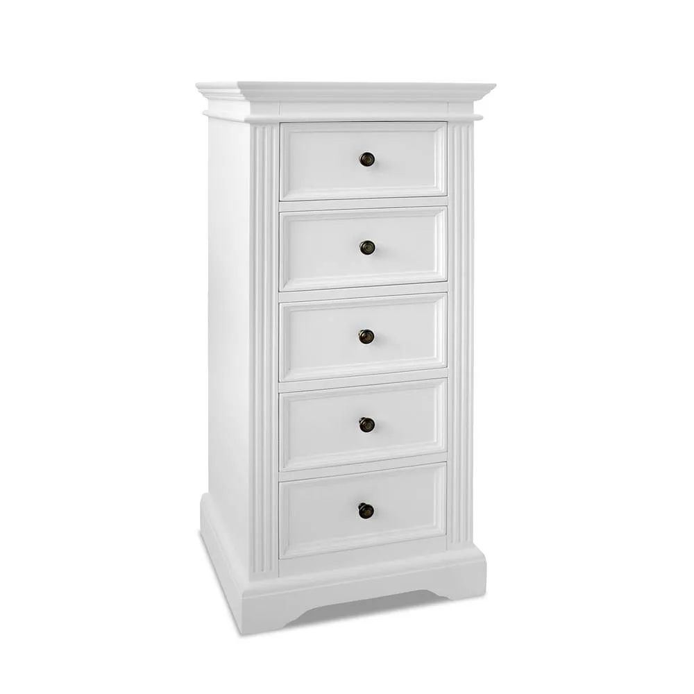 Statement Furniture Gainsborough Tallboy White Narrow Chest of Drawers 6