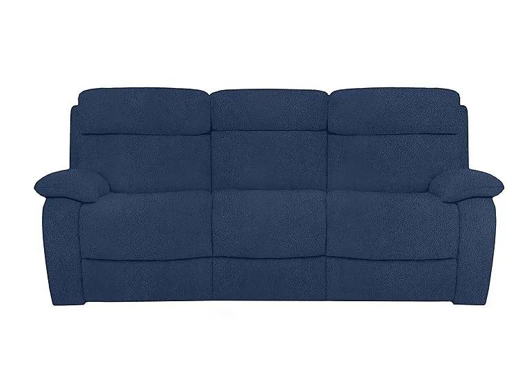 Moreno 3 Seater Fabric Power Recliner Sofa with Power Headrests - Blue