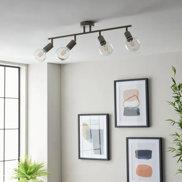 Elements Koppla 4 Light Semi Flush Spotlight Bar 4