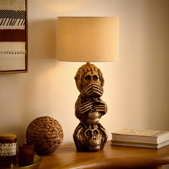 Orangutan Resin Table Lamp 2