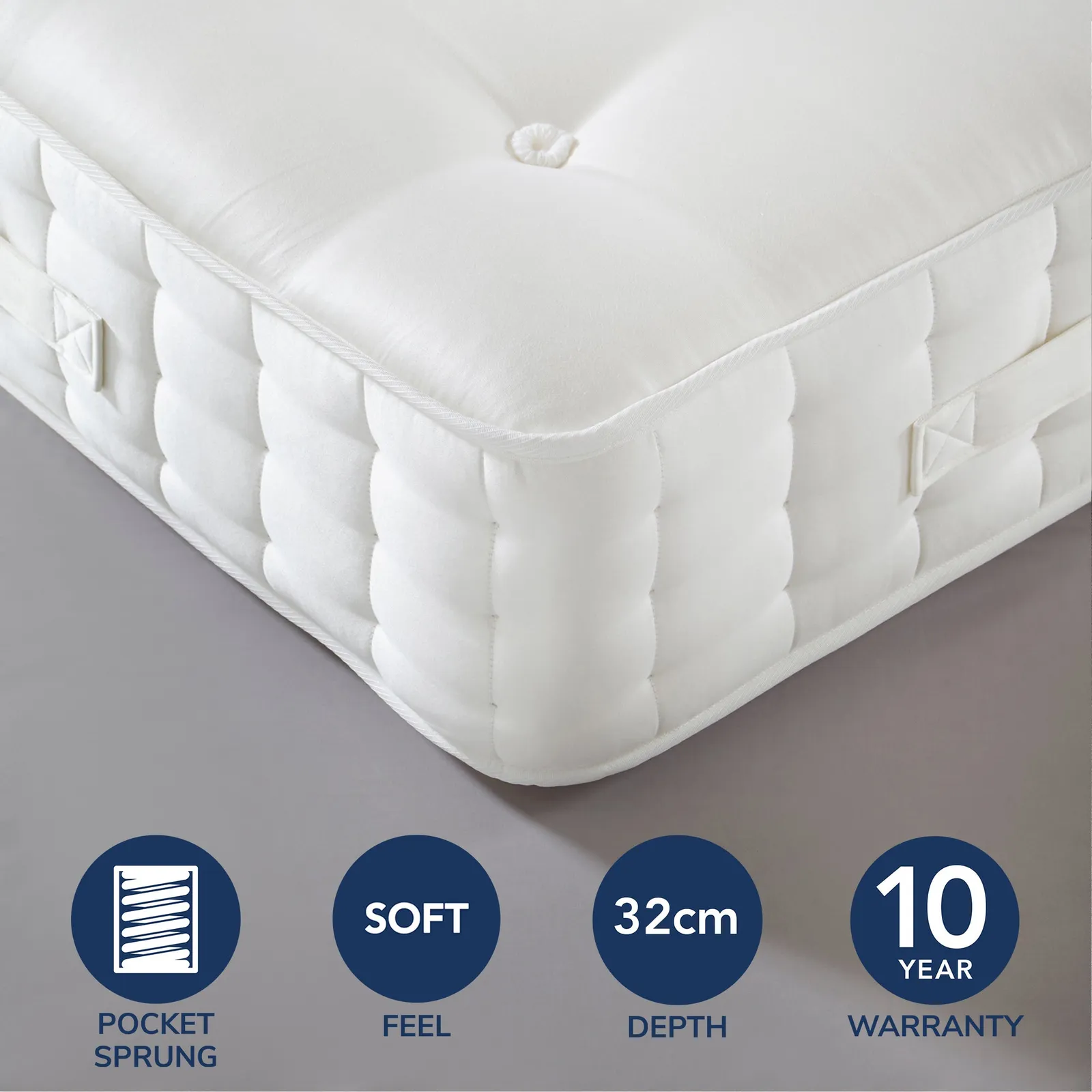 Dorma Centenary 5000 Pocket Sprung Mattress Off-White