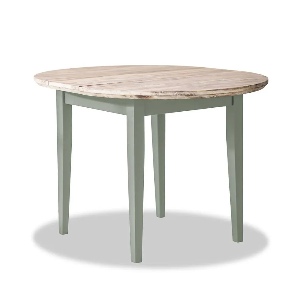 Statement Furniture Florence Round Extendable Kitchen Dining Table in Light Green 1