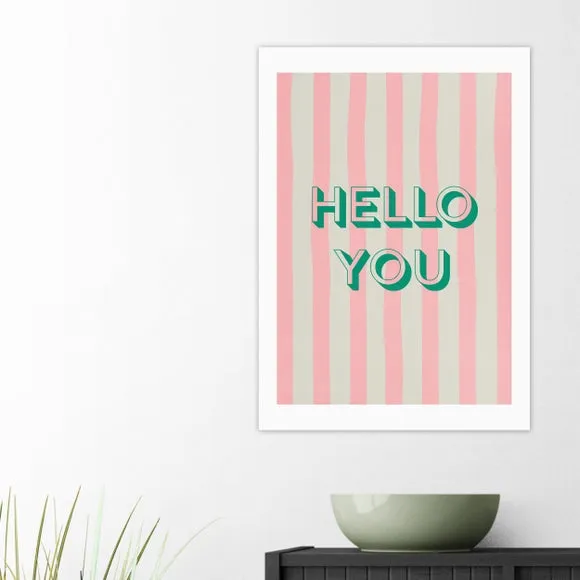 East End Prints Hello You Striped Print 1