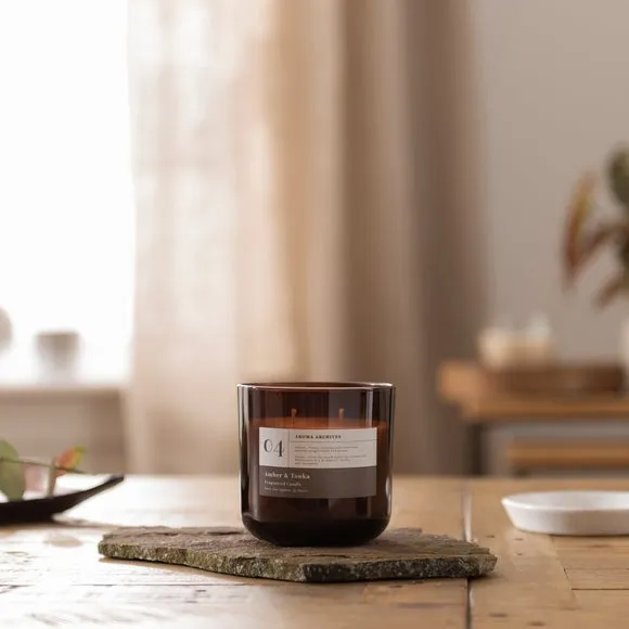 Amber and Tonka Candle 2