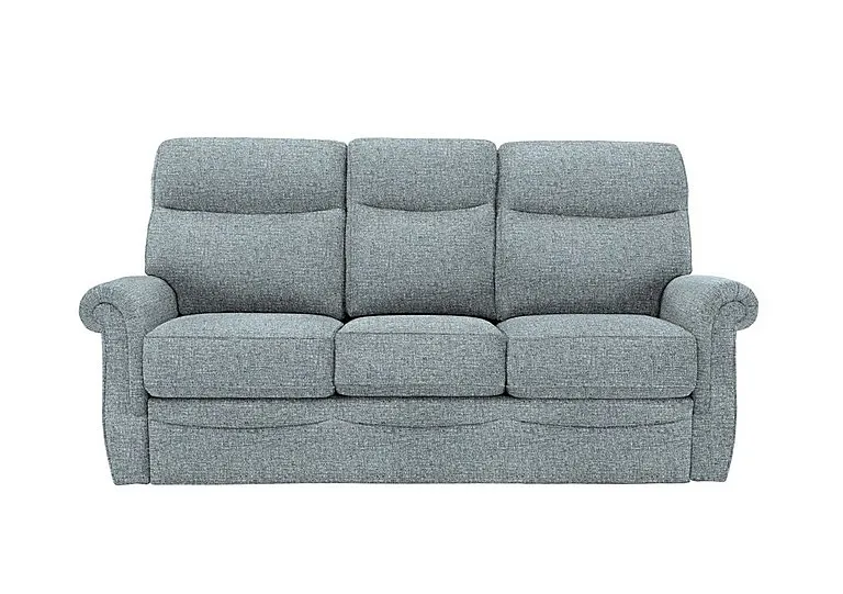 Avon 3 Seater Fabric Sofa - No Recliner - Arola Sky