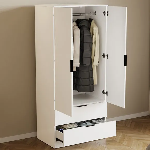Hayes 2 Drawer Double Wardrobe 2