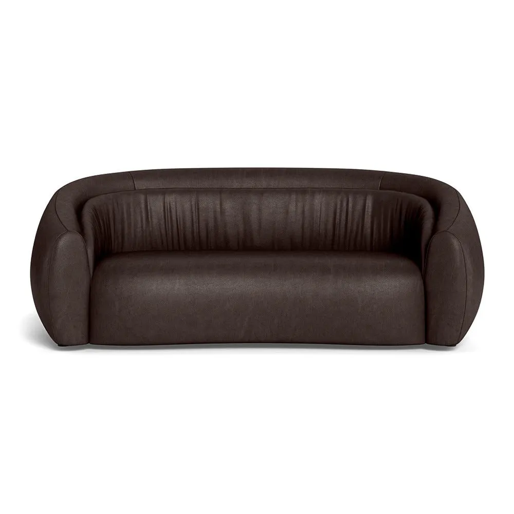 Heal's Flora 3 Seater Sofa Grain Leather Chocolate 1