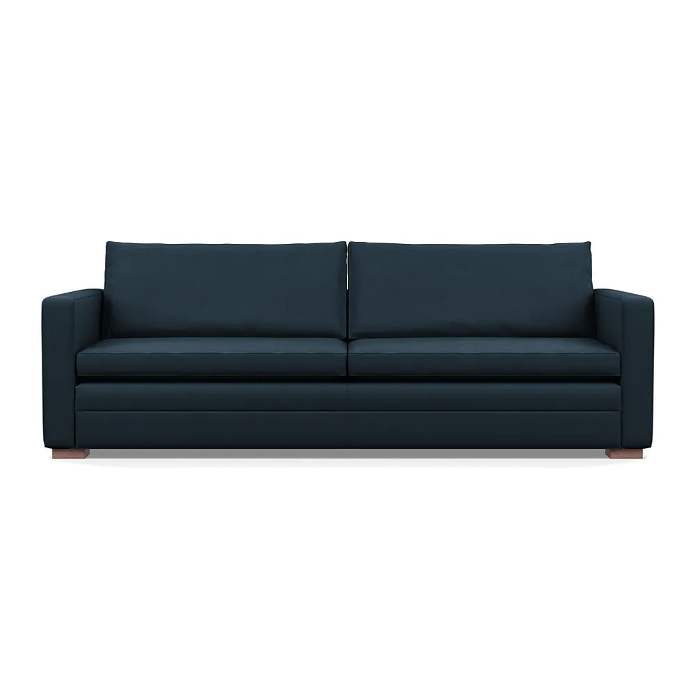 Heal's Palermo 5 Seater Sofa Siena Cotton Deep Sea Walnut Feet 1
