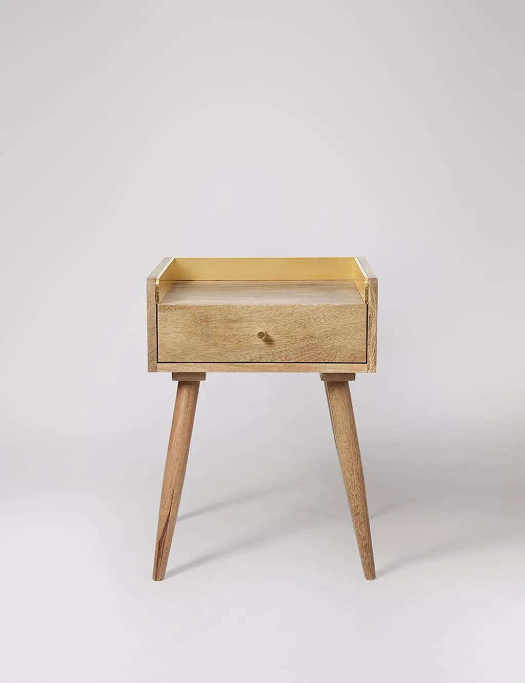Swoon Fresco Mango Wood 1 Drawer Side Table Light Brown