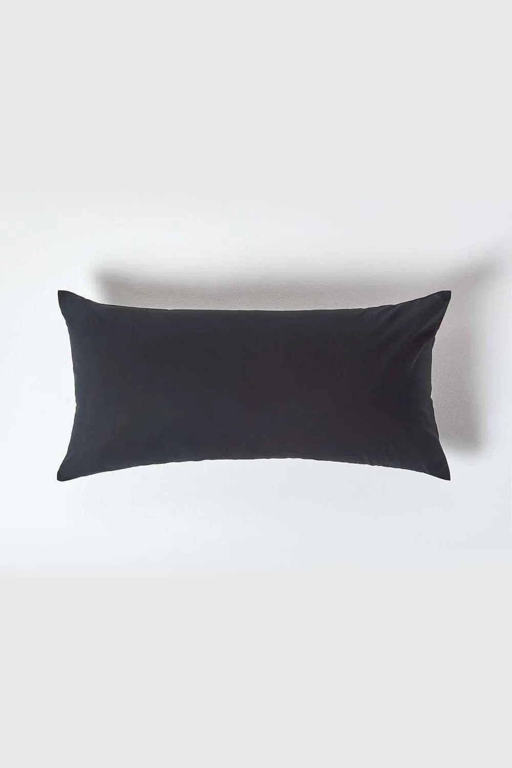 Homescapes Continental Egyptian Cotton Pillowcase 200 TC, 40 x 80 cm in Black