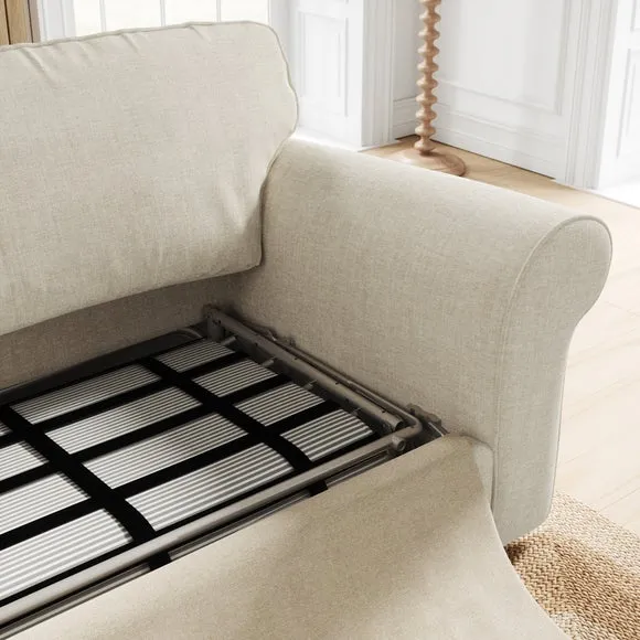 Flori Tonal Plush Chenille 2 Seater Sofa Bed 3