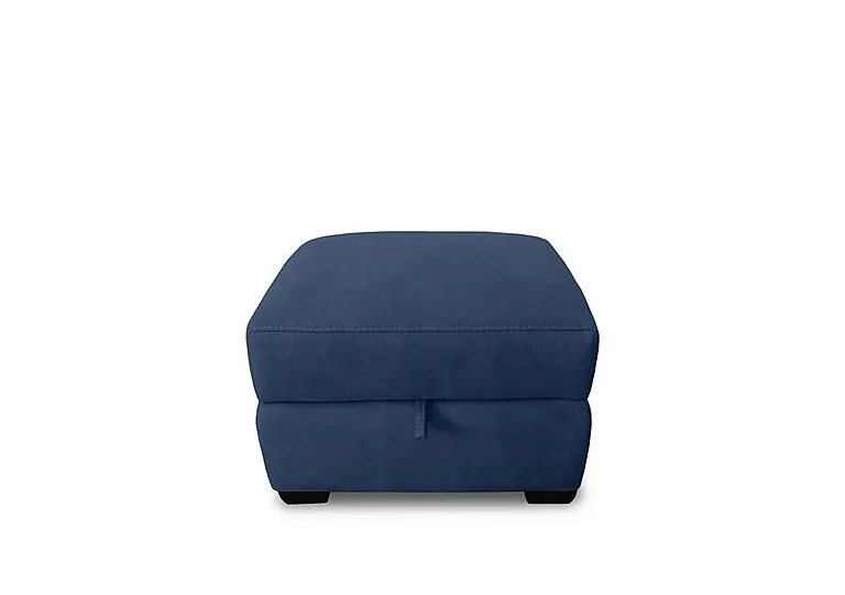 Echo Fabric Storage Footstool - Blue