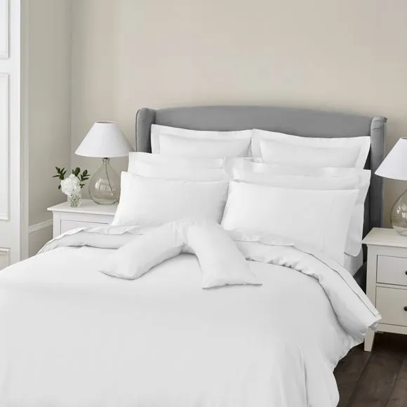 Dorma Crisp & Fresh 400 Thread Count Egyptian Cotton Percale V-Shaped Pillowcase 2