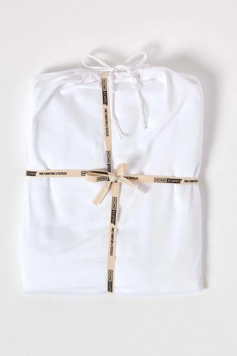 Homescapes Continental Sateen Cotton Duvet Cover Set 400 TC in White 5