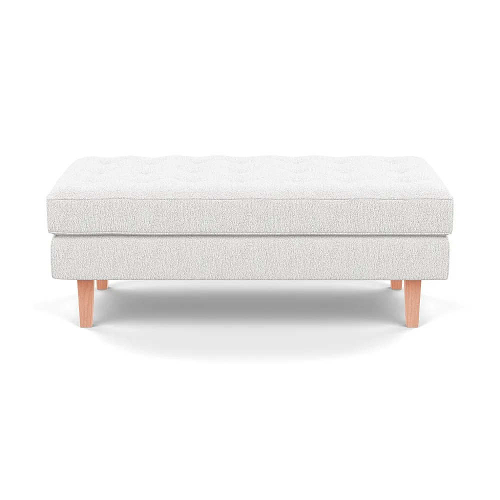 Heal's Hepburn Ottoman Loop Boucle Polar Natural
