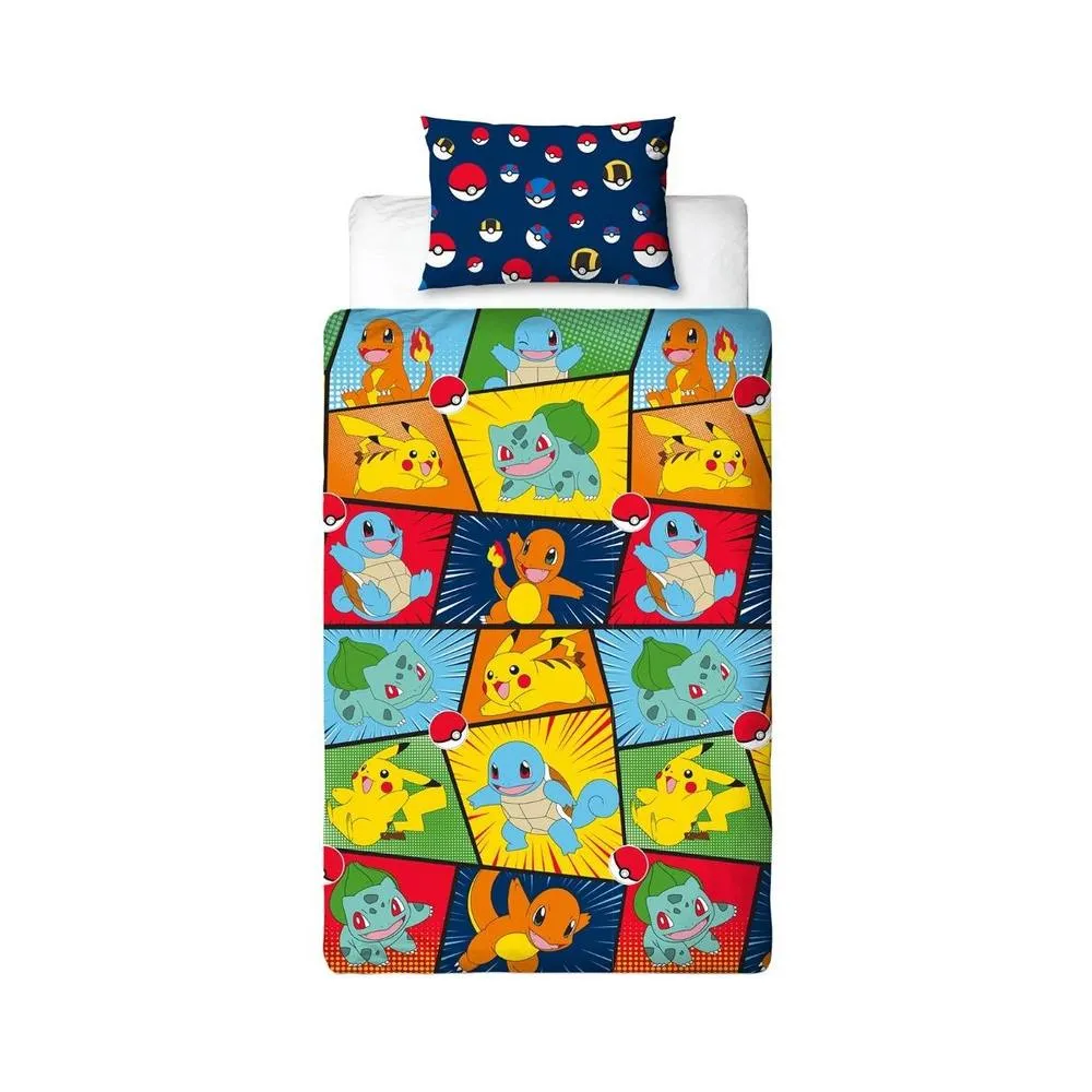 Pokemon Retro Duvet Set in Blue