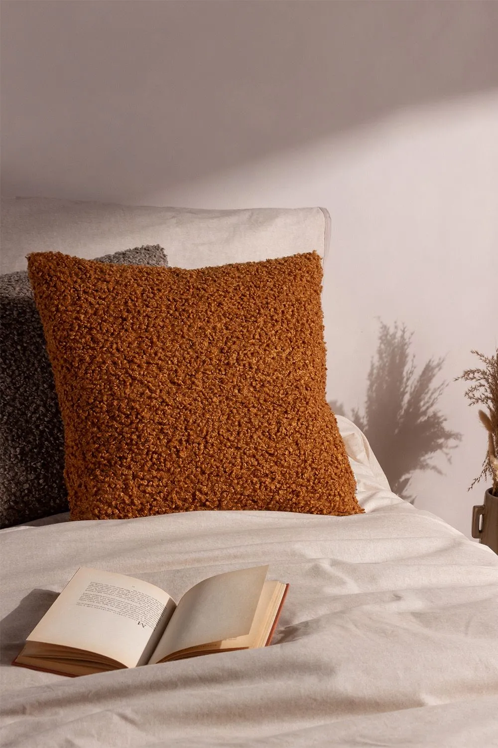 Yard Cabu Chunky Boucle Cushion in Tan 5