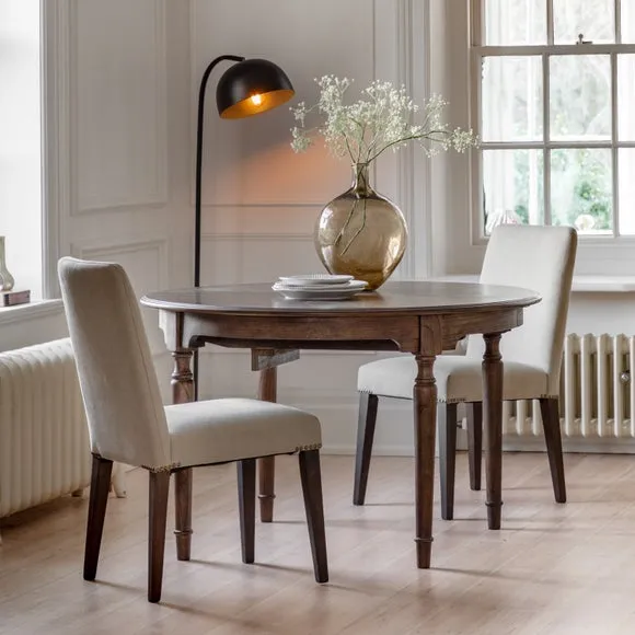 Matola 4-6 Seater Round Extendable Dining Table 1